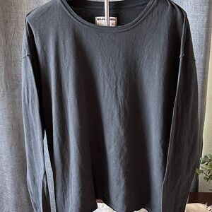 We The Free Blackish Grey Nina Long Sleeve Tee